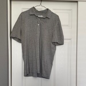 H&M Men's Heather Gray Slim Fit Polo Shirt - Size Medium